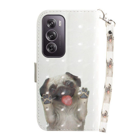 Чохол-книжка 3D Colored Horizontal Flip Leather для OPPO Reno 12 Pro 5G Global - Pug