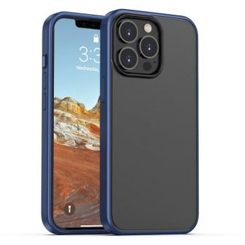 Противоударный чехол Skin Feel Frosted для iPhone 13 Pro - синий