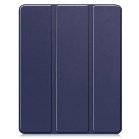 Чехол-книжка Custer Pattern Pure Color 3-Fold Holder на iPad Air 13 2024 - синий