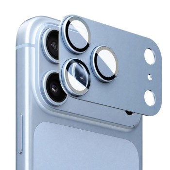 Защита камеры Armor Full-Coverage Frosted Metal Camera Lens на iPhone 18 Pro — синяя