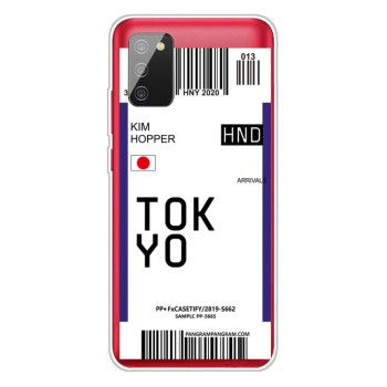 Противоударный чехол Boarding Pass Series на Samsung Galaxy A02s - Flag Tokyo