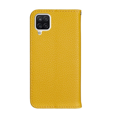 Чохол-книжка Litchi Texture Solid Color Samsung Galaxy M32/A22 4G - жовтий