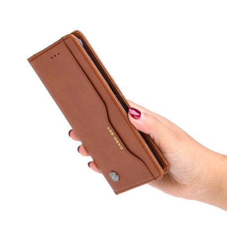 Кожаный чехол-книжка Knead Skin Texture на Samsung Galaxy A80- винно- красный