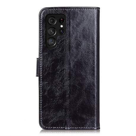 Чохол-книжка Retro Crazy Horse Texture Samsung Galaxy S22 Ultra 5G - чорний