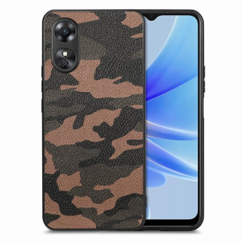 Противоударный чехол Camouflage для OPPO A17 - коричневый