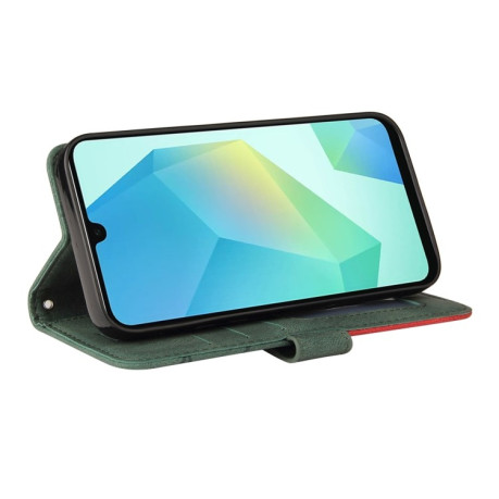 Чохол-книжка Dual-color Splicing Flip Leather  для Samsung Galaxy A26 5G - зелений