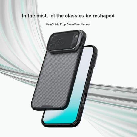 Чохол NILLKIN CamShield Prop Transparent Mirror Cover Translucent на iPhone 17 Pro Max - чорний