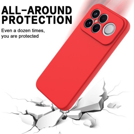 Силиконовый чехол Solid Color Liquid Silicone на Xiaomi Redmi K90 Pro Max / Poco F8 Ultra — красный