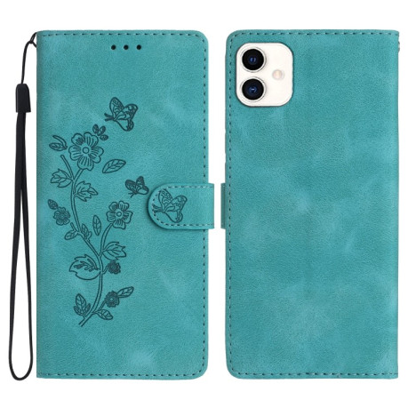 Чохол-книжка Flower Butterfly Embossing для Samsung Galaxy A05 - блакитний