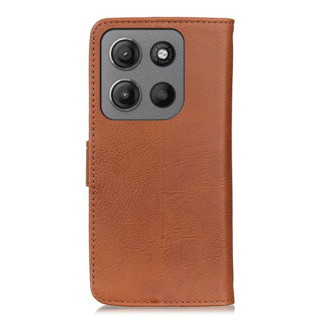 Чохол-книжка KHAZNEH Cowhide Texture на Motorola Moto G15 4G/G05 - коричневий