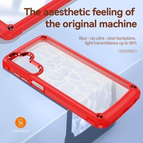 Противоударный чехол Lens Protection на Samsung Galaxy A16 5G - красный