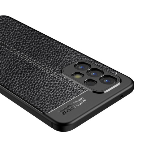 Противоударный чехол Litchi Texture на Samsung Galaxy A53 5G - черный