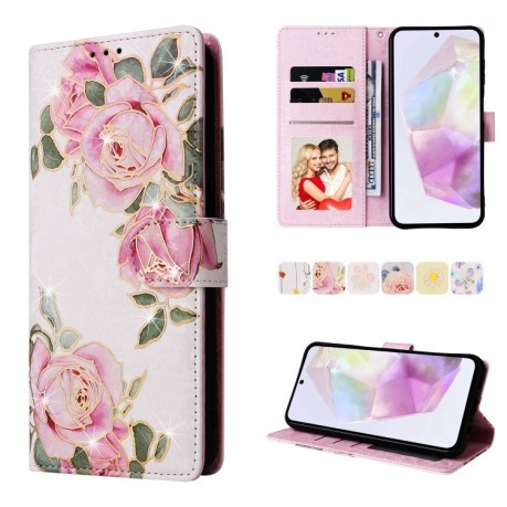 Чехол-книжка Bronzing Painting RFID для Samsung Galaxy A26 5G - Flower