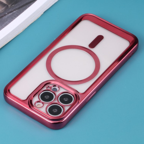 Протиударний чохол Classic Electroplating (Magsafe) для iPhone 14 Plus - червоний