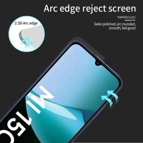 Защитное стекло MOFI 9H 3D Full Screen на Xiaomi Redmi 15C 4G 171.5mm / Poco C85 - черное