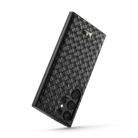 Противоударный чехол Fierre Shann Leather для Samsung Galaxy S24 Ultra - черный