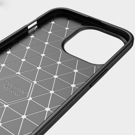 Чехол Brushed Texture Carbon Fiber на iPhone 13 Pro - синий