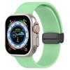 Силиконовый ремешок Magnetic Black Buckle Smooth для Apple Watch 10 46mm/Ultra 49mm / Series 8/7 45mm / 44mm / 42mm- светло-зеленый