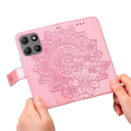 Чохол-книжка 7-petal Flowers Embossing для Motorola Moto G15/G15 Power - золото