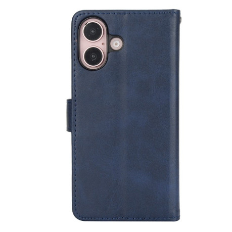 Чохол-книжка Calf Texture 2 in 1 Detachable Magnetic на iPhone 16 - синій