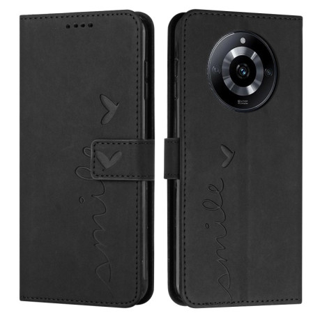 Чехол-книжка Skin Feel Heart Amile для Realme 11 Pro 5G - черный