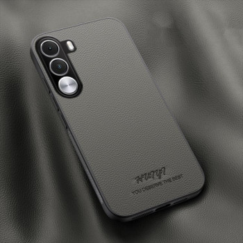 Чехол HUIYI Leather Magnetic на Realme C100i 4G — серый
