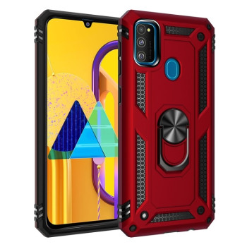 Чехол HMC с поворотным 360 держателем на Samsung Galaxy M21/M30s-красный