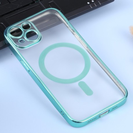 Протиударний чохол MagSafe Electroplating Straight для iPhone 14 Plus - зелений