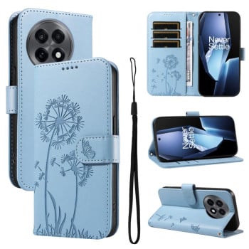 Чохол-книжка Dandelion Embossed Pattern Flip Leather для OnePlus 13R 5G Global - блакитний