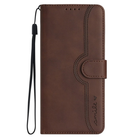 Чохол-книжка Skin Feel Heart Amile для Infinix Hot 50 Pro+ 4G - коричневий