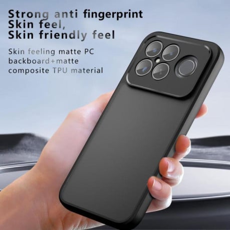 Противоударный чехол Armor Precise Hole гибрид на Xiaomi Redmi K90 Pro Max / Poco F8 Ultra — матовый чёрный