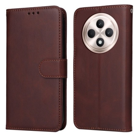 Чехол-книжка Stitching Calf Texture для OPPO Reno12 F/12 FS 4G - коричневый