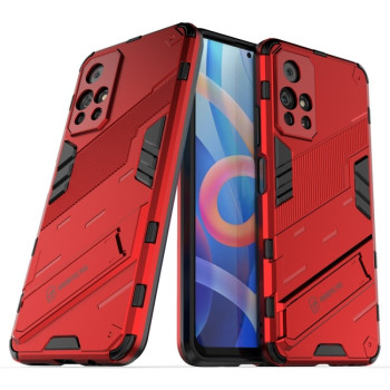 Противоударный чехол Punk Armor для Xiaomi Redmi Note 11 - красный