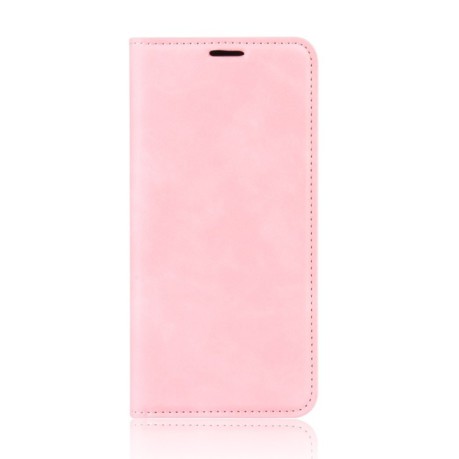 Чохол-книга Retro Solid Color на Samsung Galaxy A21-рожевий