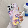 Чохол Electroplating Laser Flower Texture для iPhone 16 Pro - Peony