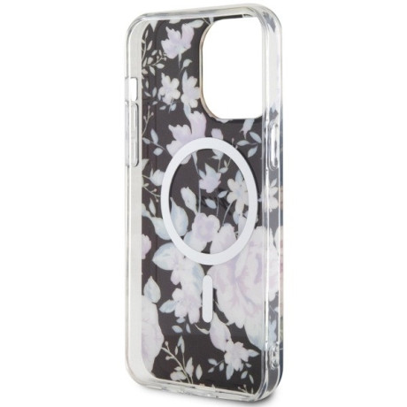 Оригінальний чохол Guess Flower MagSafe для iPhone 14 Pro Max - black