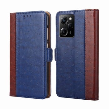 Чехол-книжка Ostrich Texture для Xiaomi Poco X5 Pro - синий