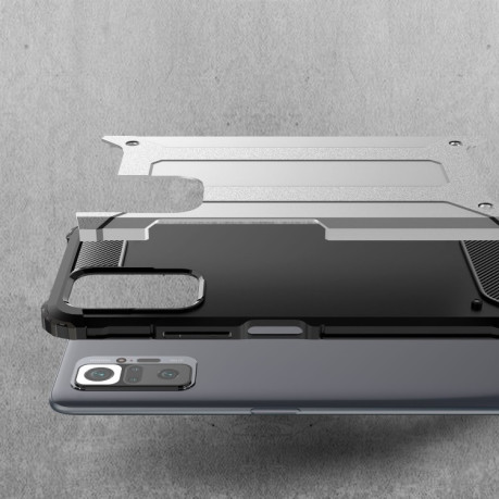 Противоударный чехол Magic Armor на Xiaomi Redmi Note 10 Pro / Note 10 Pro Max - серебро