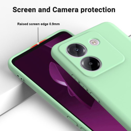 Силіконовий чохол Solid Color Liquid Silicone на Xiaomi Poco M7 Pro 5G - зелений