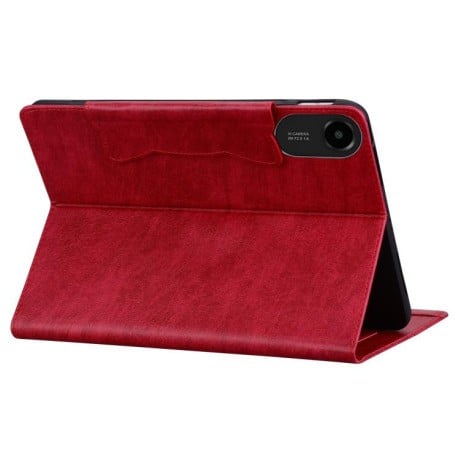 Чехол-книжка Cat Buckle Leather на Xiaomi Redmi Pad 2 - красный