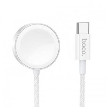 Беспроводная зарядка Hoco CW59 Wireless charger для Apple Watch/Samsung/iWatch (USB-C) (White)