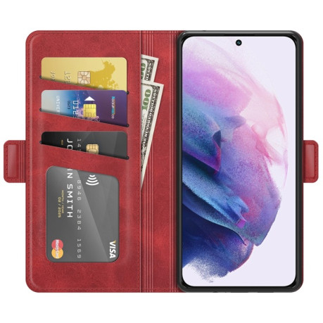 Чехол-книжка Dual-side Magnetic Buckle для Samsung Galaxy S22 Plus 5G - красный