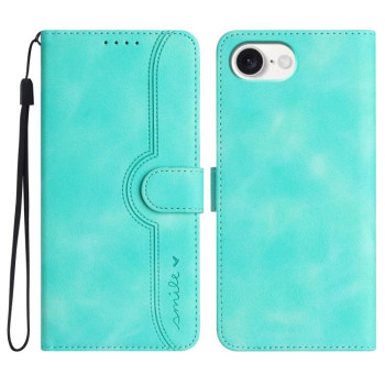 Чехол-книжка в стиле Retro мягкое покрытие Skin Feel серия Amile на iPhone 16e - голубой