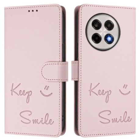 Чехол-книжка Embossing Stripe RFID для OnePlus 13R/Ace 5/Ace 5 Pro - розовый