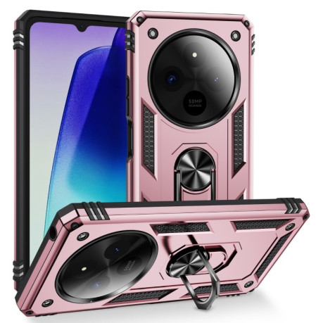 Протиударний чохол HMC 360 Degree Rotating Holder на Xiaomi Redmi 14C 4G/Poco C75/Redmi A4 5G - рожеве золото