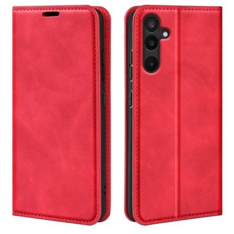 Чехол-книжка Retro Skin Feel Business Magnetic на Samsung Galaxy M16 / F16 - красный