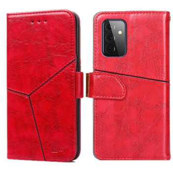 Чехол-книжка Geometric Stitching для Samsung Galaxy A72 - красный