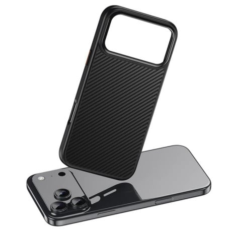 Противоударный чехол Kevlar Fiber с MagSafe на iPhone 17 Pro Max - черный