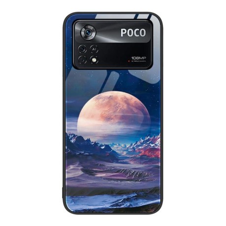 Чехол Colorful Painted Glass Xiaomi Poco X4 Pro 5G - Moon Hill