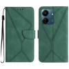 Чохол-книжка Stitching Embossed Leather для Xiaomi Redmi 13C/Poco C65 4G - зелений